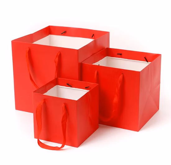 Joias impressas personalizadas Sacola de presente de papel para compras de luxo Sacola de papel para presente de luxo com logotipo bronzeado