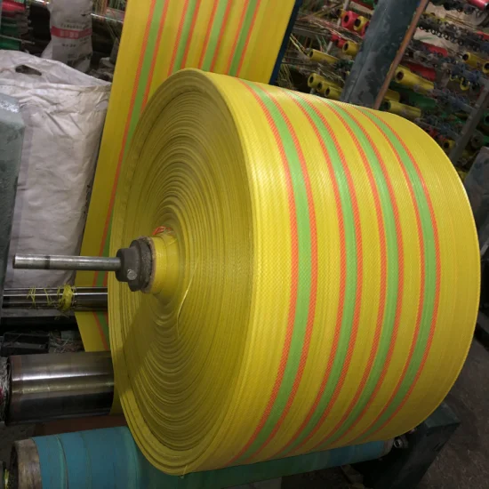 China fábrica 100% PP tecido tecido por atacado PP saco tubular rolos de tecido para sacos sacos sacos grandes